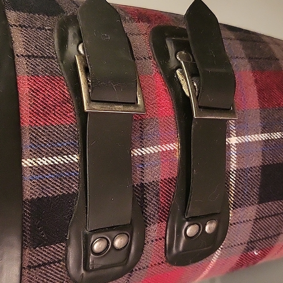 UGG Australia SABENE Black Tall Rain Boots Plaid Upper - Picture 8 of 10